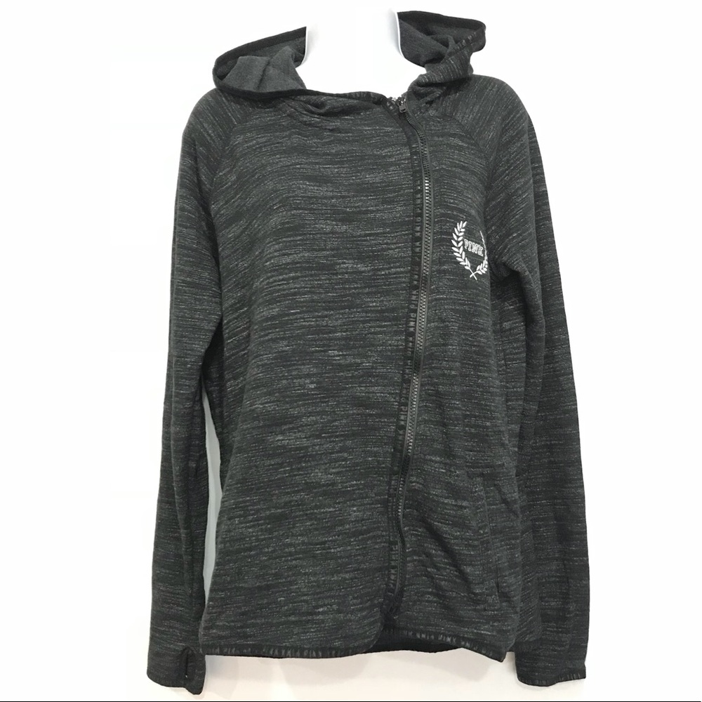 PINK Victoria’s Secret L Active Zipper Hoodie Grey